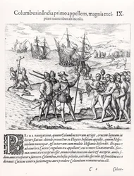 Columbus in What Was First Called India, Welcomed by the Indians with Gifts